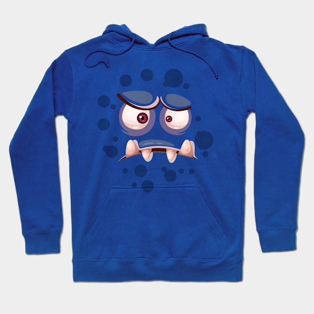 Funny Cartoon Monster Hoodie by EddieBalevo